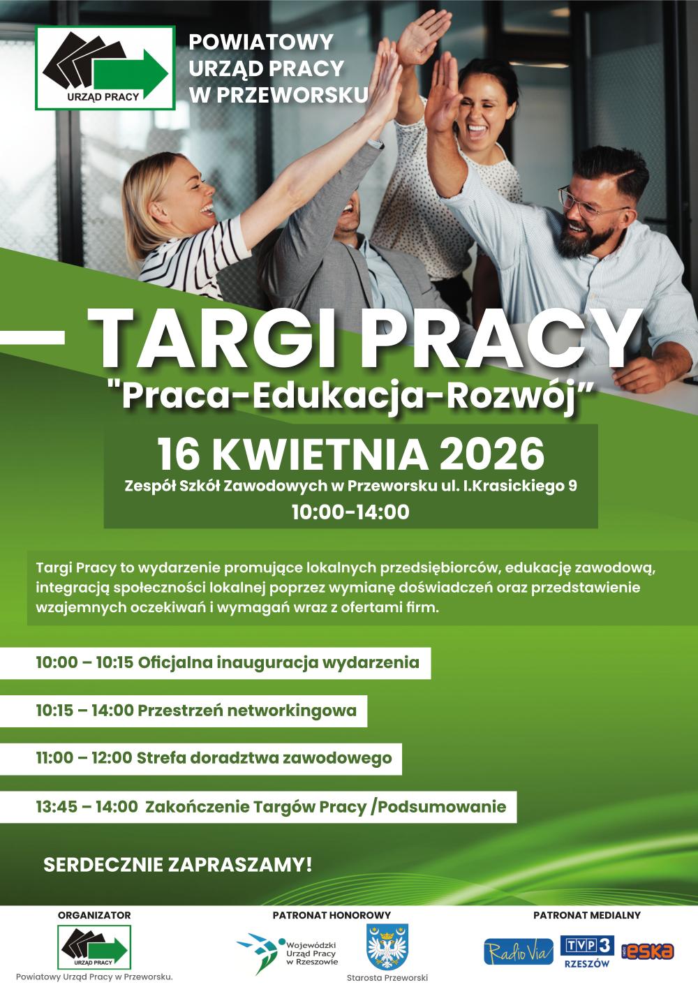 Zaproszenie na Targi Pracy 16 kwietnia 2026